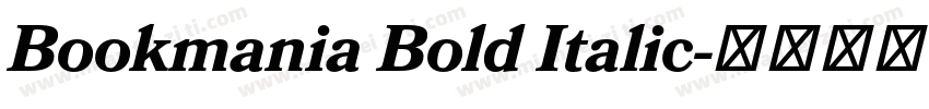 Bookmania Bold Italic字体转换